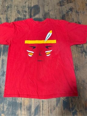 Y2K Kamikan Warriors Kennewick WA Red T Shirt We Are Brave No Tag  Size Large